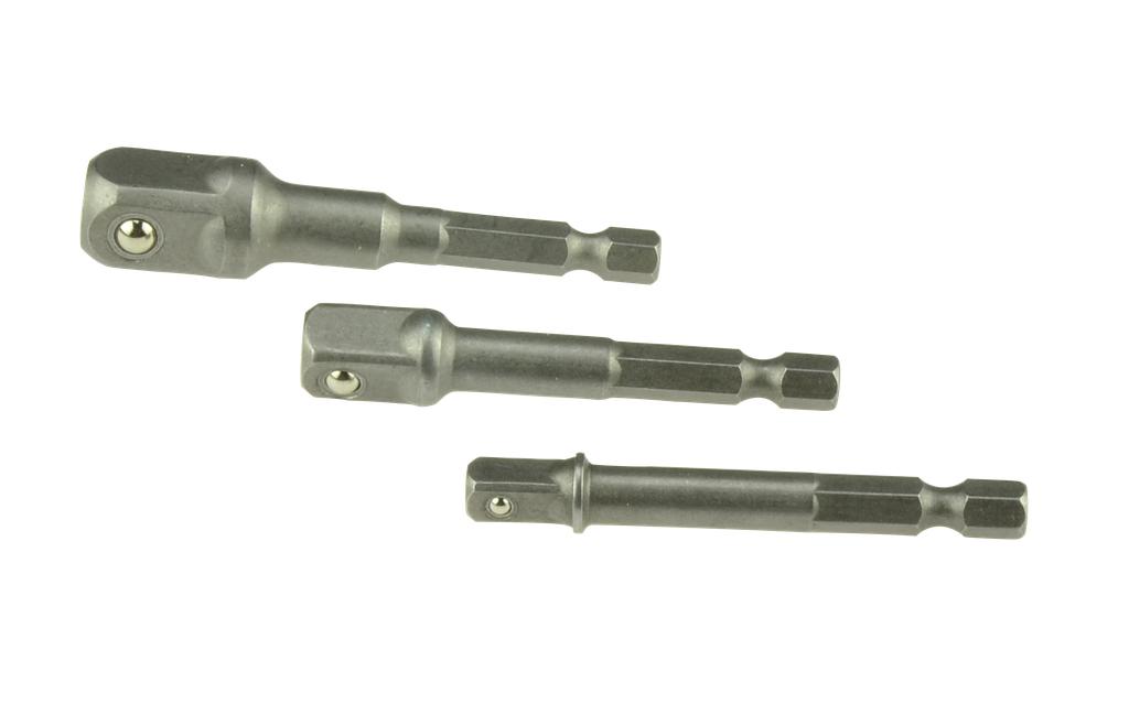 Socket acceptance adapter set 3 pc. drill head to square 1/4", 3/8", (9260100, PICHLER)