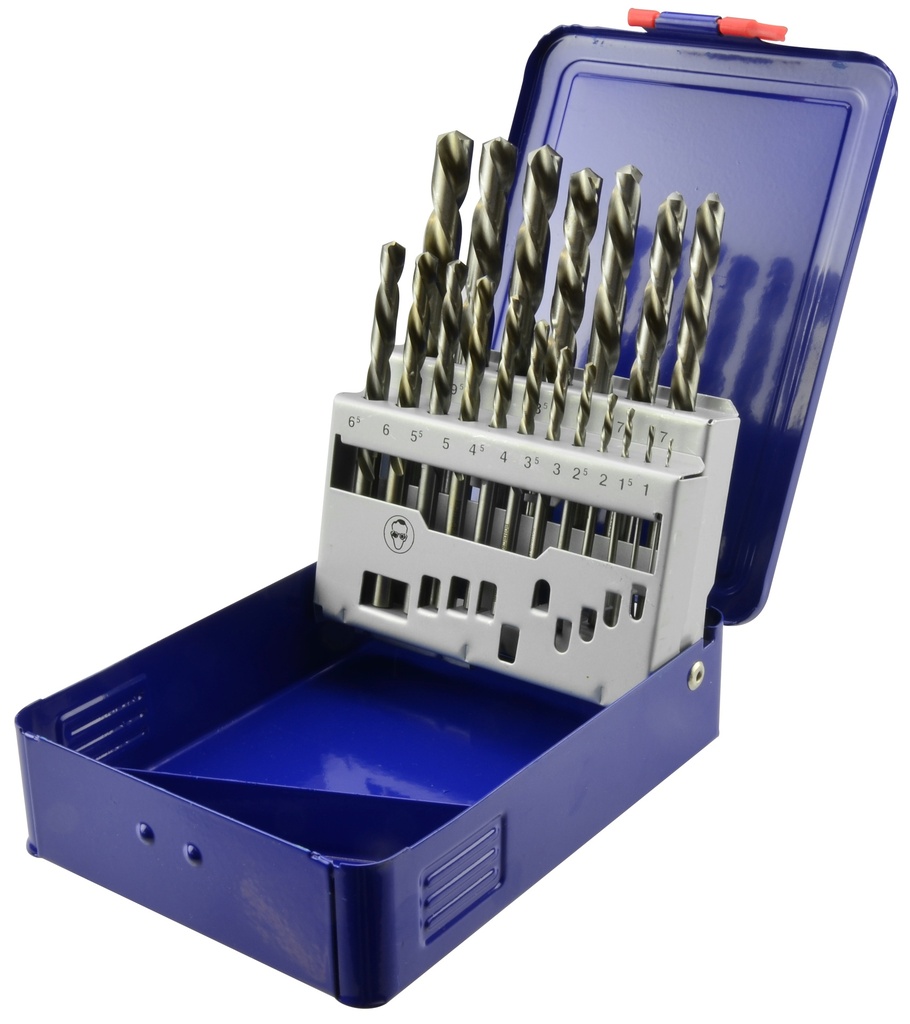 Left Hand Drill Bit Set 19 pc. HSS-G DIN 338 in a box 1.0 to 10.0, 0.5 (93009190, PICHLER)