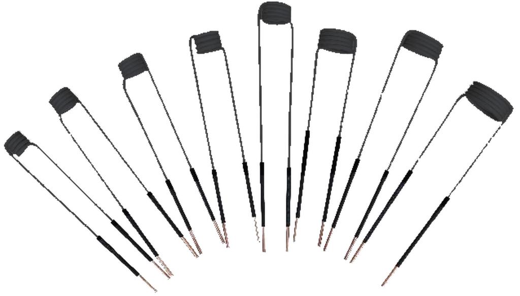 Spulen Set 8 Stk. gerade, 15-45mm Ausführung in schwarz (95356205, PICHLER)
