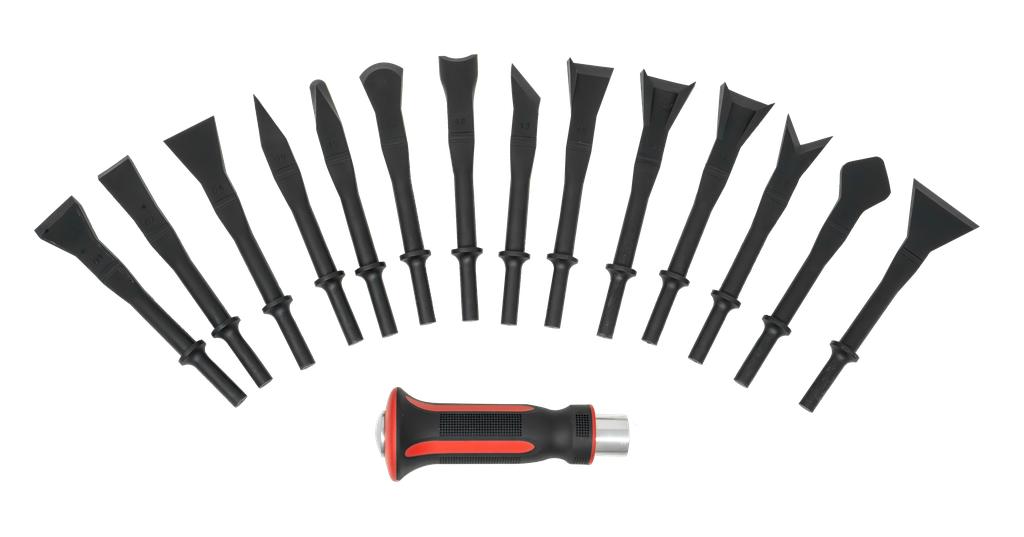 Plastic impact tool set, 14 pcs., with adapter handle (96114000, PICHLER)