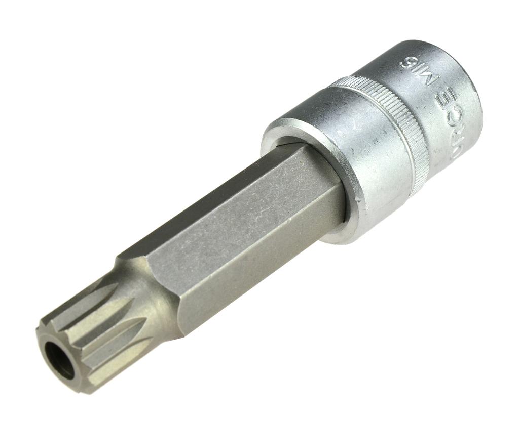 Steckschlüssel 1/2" Vielzahn XZN M16 mit Stirnlochbohrung - Länge 100 mm (98844476, PICHLER)