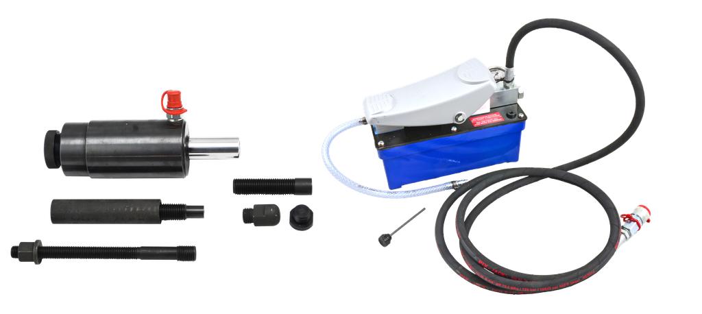 Lufthydraulische Fußpumpe 700 bar mit Hydraulikzylinder 22t Druck-u. Zug (99720022, PICHLER)