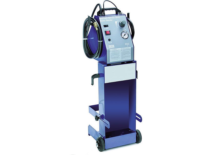 Brake bleeder (12V, 20L) with transport cart (100509_1, LEITENBERGER)