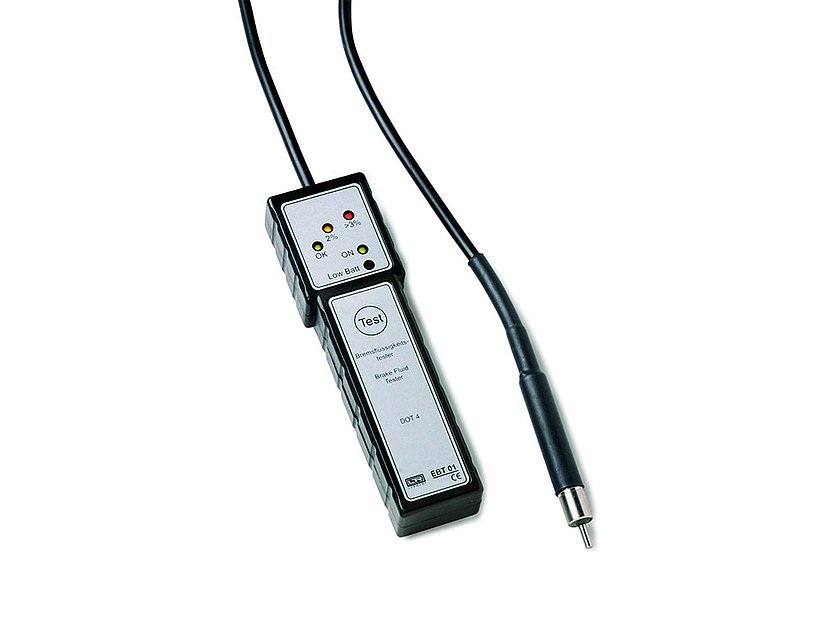 Electronic brake fluid tester with membrane keypad for DOT 4 brake fluid (100124-LR, LEITENBERGER)