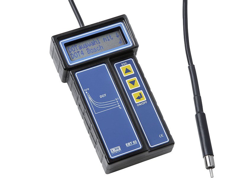 Elektroniskais bremžu šķidruma testeris DOT 3, DOT 4, DOT 4 Plus un DOT 5.1 šķidrumiem (100128, LEITENBERGER)