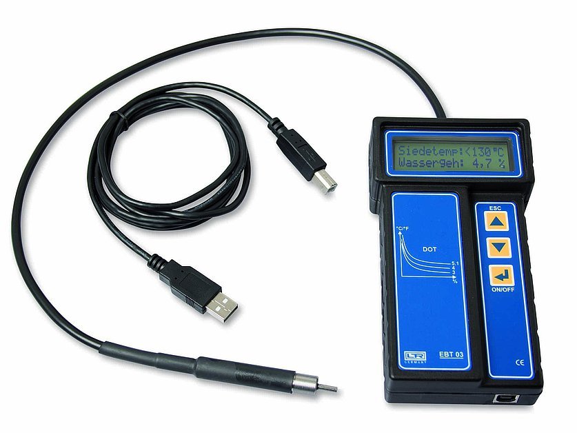 Electronic brake fluid tester with USB interface (100127_1, LEITENBERGER)