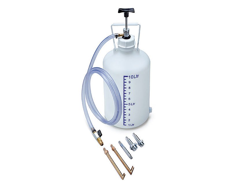 Transmission oil filling pump with filling adapter for VW and Audi (060430_1, LEITENBERGER)