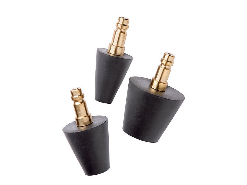 Set of rubber cones with adapters (010411_1, LEITENBERGER)