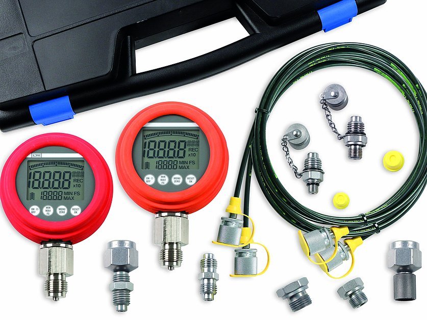 Hydraulic Measurement Kit, digital 2 pressure gauges (041945_1, LEITENBERGER)