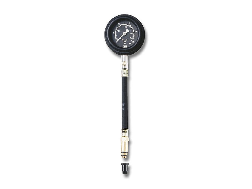 Compression tester for petrol engines of cars, trucks and motorcycles (040302_2, LEITENBERGER)
