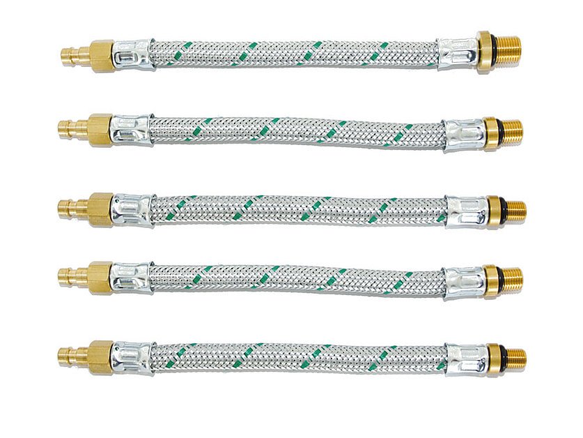 Test adapter set for engine and compression loss devices, 5 pieces (042813_1, LEITENBERGER)
