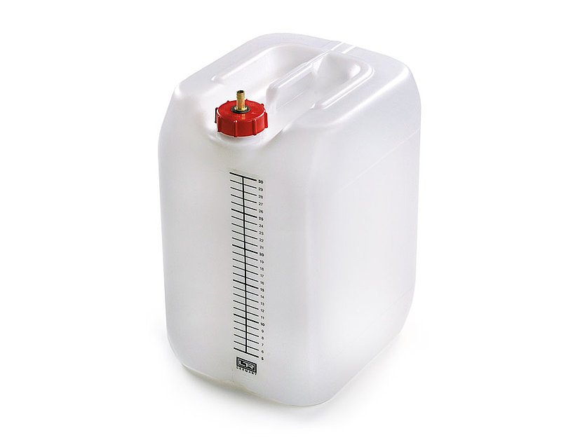 Coolant plastic container 10 L with scale (011406_1, LEITENBERGER)