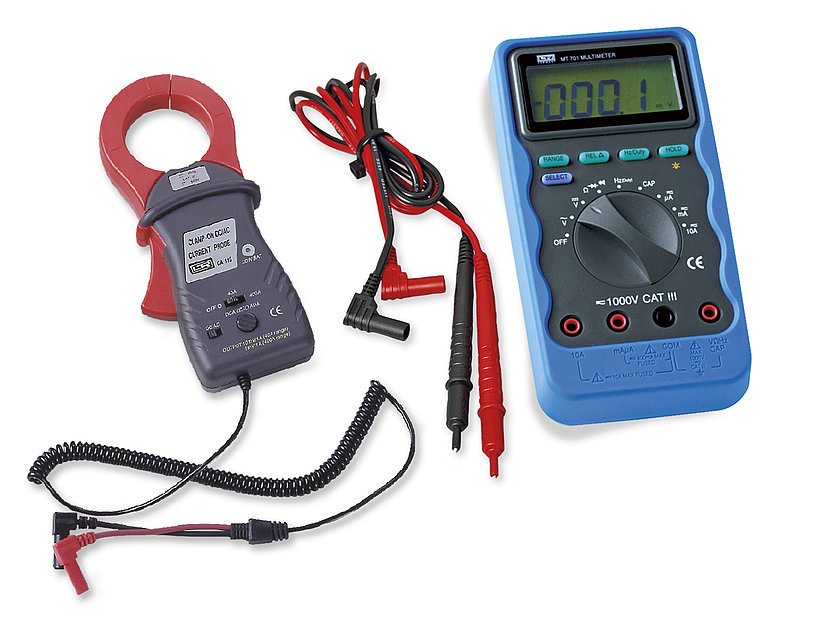 MT701 Universal Multimeter, including STZ 01 Current Clamp, Case with CNC Foam (041716_2, LEITENBERGER)