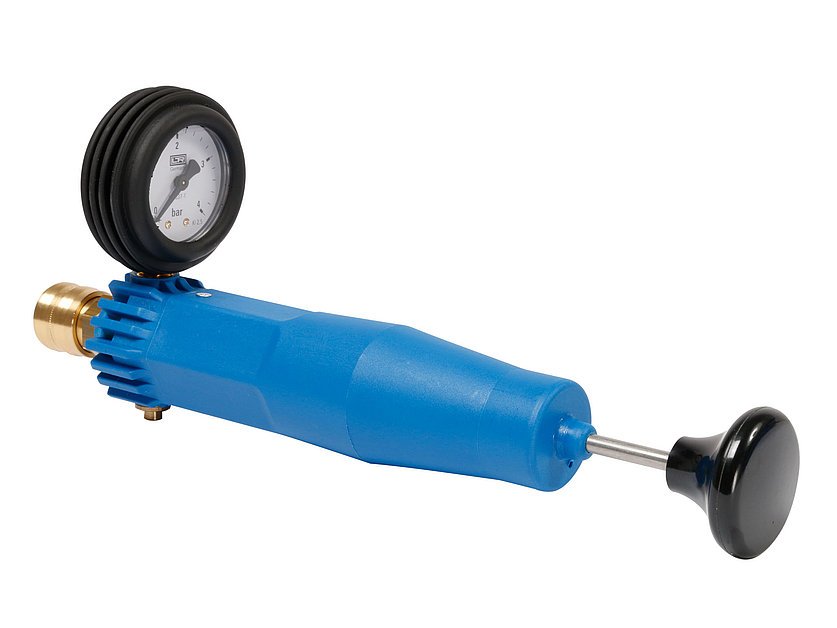Cooling system tester with quick coupling and drain valve 0...4 bar (010131_1, LEITENBERGER)