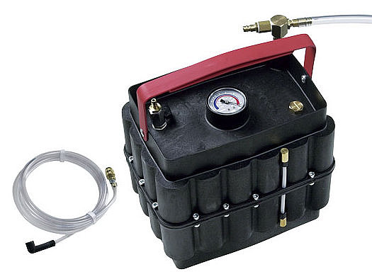 Vacuum box for brake bleeding and Motoroil change, with level indicator (100801_2, LEITENBERGER)