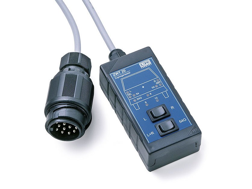 12 V towing vehicle tester for 13-pin trailer sockets (080247_1, LEITENBERGER)