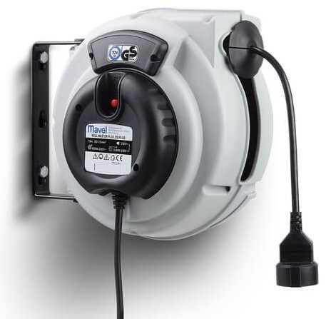 Kabeļa spole 10 m 230 V, 3G2,5 mm², Schuko (811055, MAVEL)