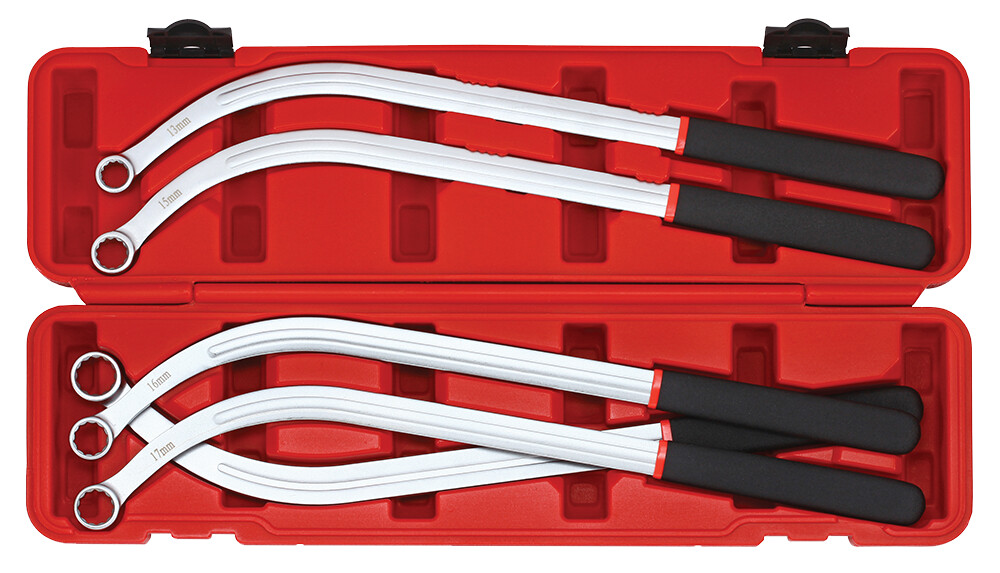 Angled ring wrench set with handle 5pcs (812002, SONIC)