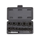 1/2 and 1/4 socket set for rounded bolts (15 pcs) (818026, SONIC)
