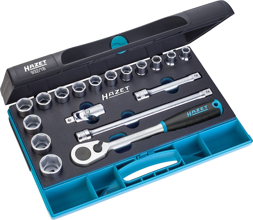 1/2 socket set (18pcs) (932/18, HAZET)