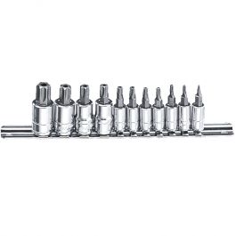 1/4 and 3/8 socket set with 5-lobe Torx bits (11pcs) (BS-2311P, GENIUS)