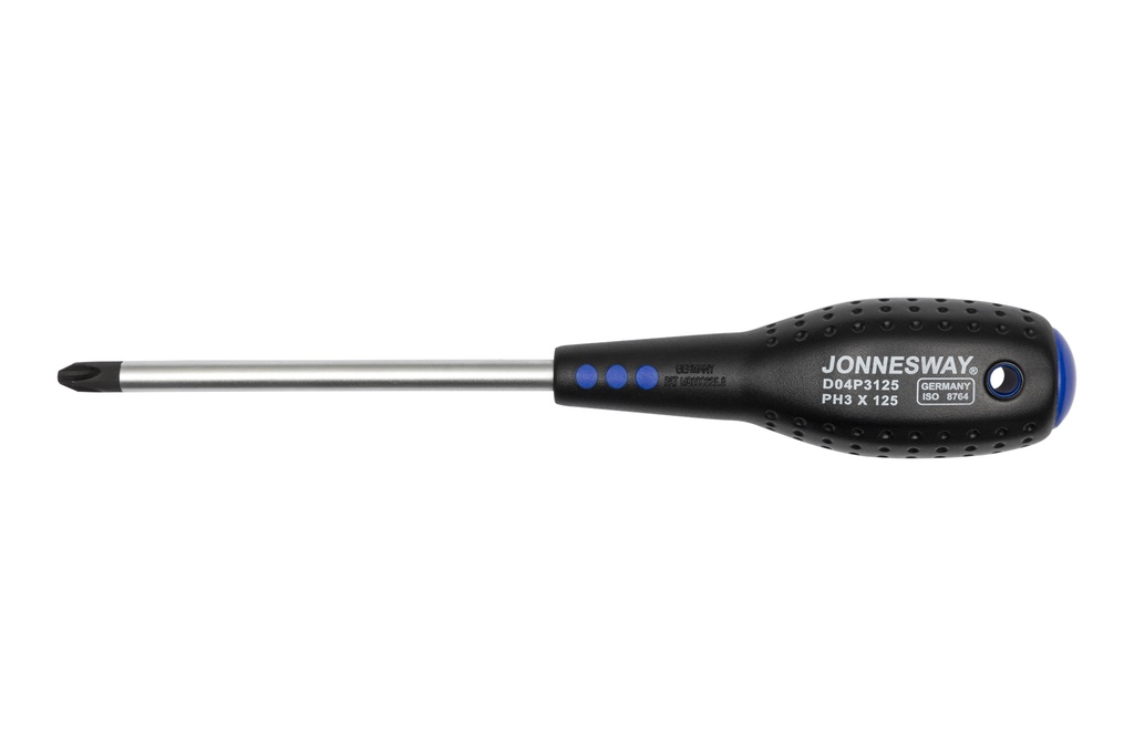 Screwdriver "FULL STAR" PH 3x125 mm (D04P3125, JONNESWAY)
