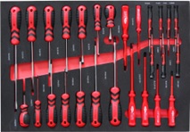 Screwdriver set for trolley, 27 pcs (GJ-1005, TORIN)
