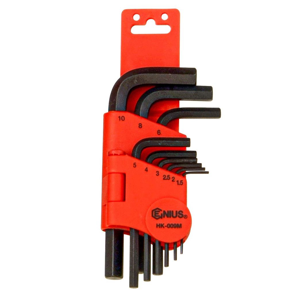L-shaped hex key set (9 pcs) (HK-009M, GENIUS)