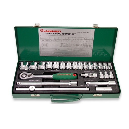 Tool set 1/2 in. DR, 8-34 mm, 24 pcs (S04H4724S, JONNESWAY)