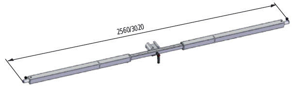 Suvedimo rėmas puspriekabių ratų geometrijai (ratų suvedimo stendui TD 8060T BTH) (TDA49+TDA50, RAV)