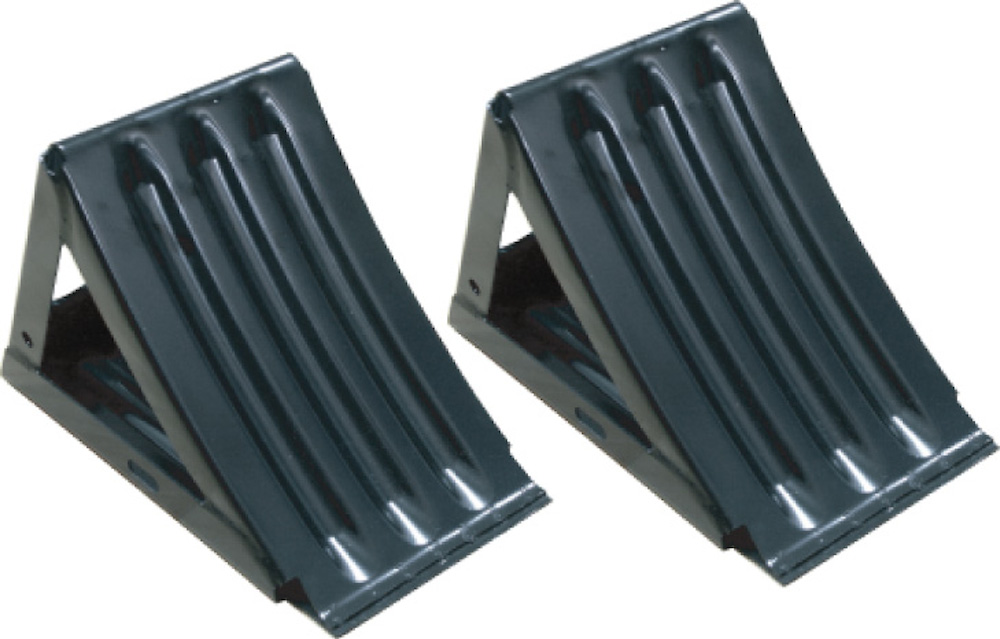 Metal wheel chocks, 2 pcs (TRN37-2, TONGRUN)