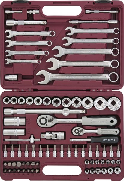 Instrumentu komplekts 1/4"+1/2" DR, 82 gab. (UTS0082/12, THORVIK)