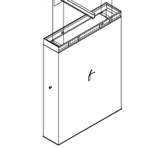Plieninė įbetonuojama montavimo kasetė keltuvams (P2-K-2300, PITLIFT)