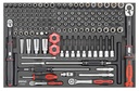 Muciņu komplekts 1/4" un 3/8", 143 gab., SONIC (214301, SONIC)