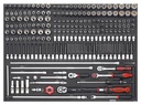 Kombinuotas galvučių rinkinys 3/8" SFS-XL, 218 vnt. (221803, SONIC)