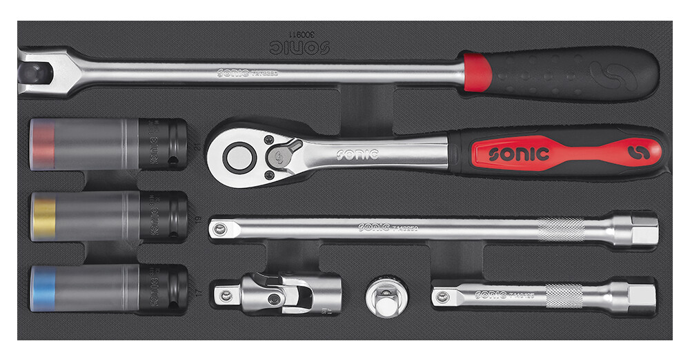 1/2" kombinavimo rinkinys su SFS įdėklu, 9 vnt. Sonic Equipment BV (300911, SONIC)
