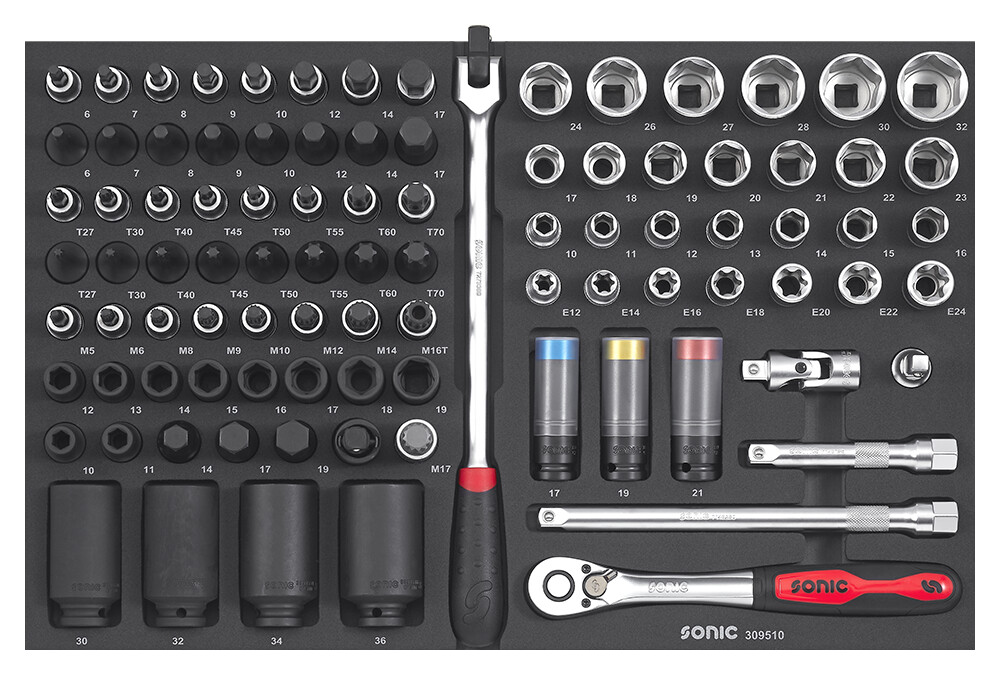 Įrankių komplektas į vežimėlius, 95vnt., SONIC EQUIPMENT (309510, SONIC)