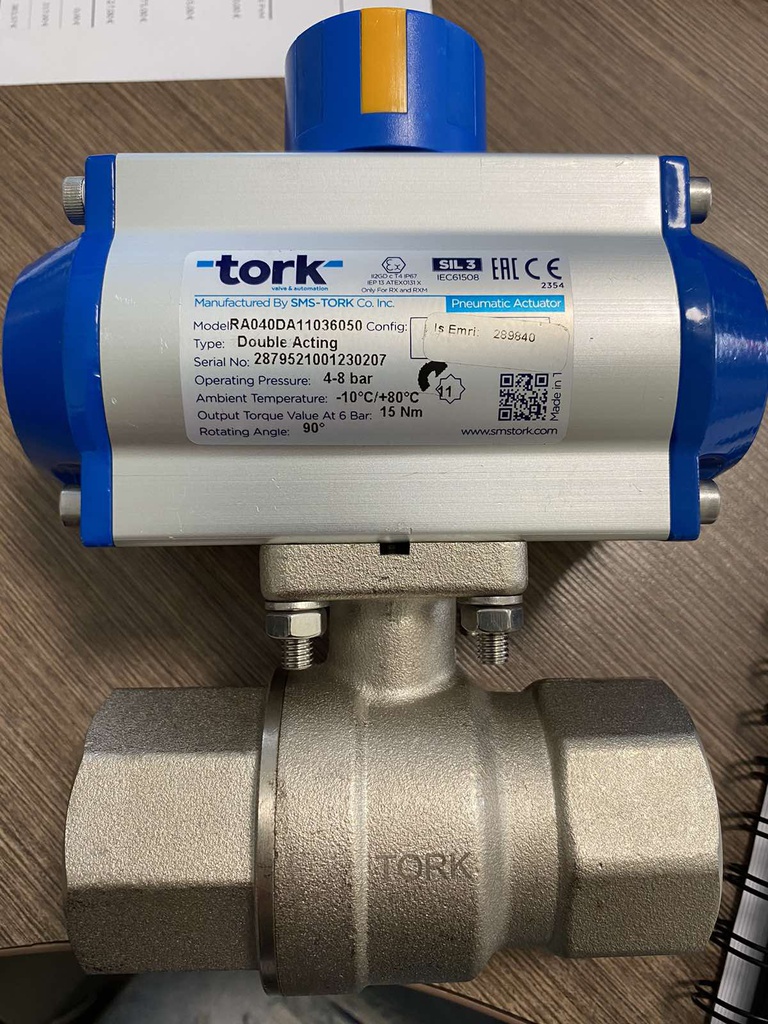 Pneumatic Actuator for DPF Cleaning Machine (RA040DA11036050, TORK)