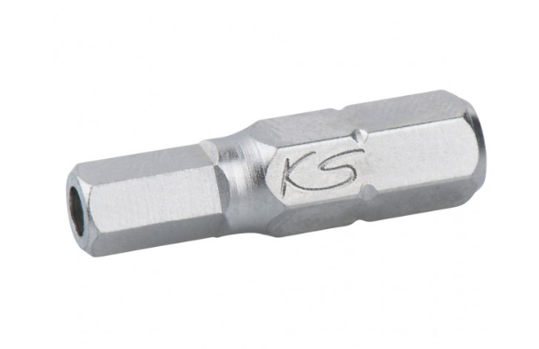 Sešstūra uzgaļi ar atveri 4,0x25 mm, 1/4", 5 gab. (911.2944, KS TOOLS)