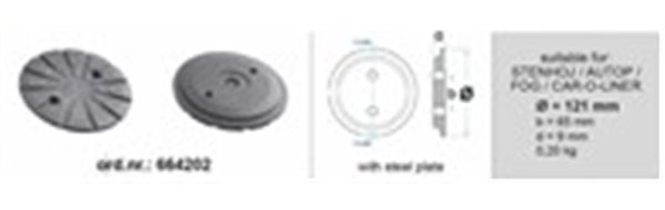 Rubber pad with steel plate (664202, BOCK)