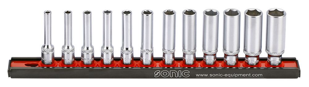 1/4 collu garo galvu komplekts, 12 gab. (101204, SONIC)