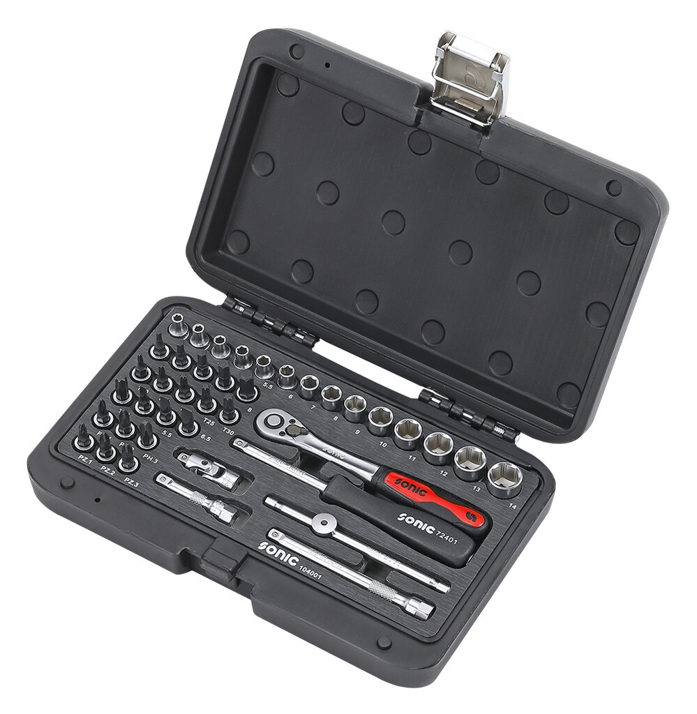 1/4 socket set in case (40pcs) (104001, SONIC)