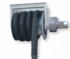 Izplūdes gāzu nosūkšanas spole ar ventilatoru Ø100 mm / 13 m (AMA-100-13-SB, CORAL)