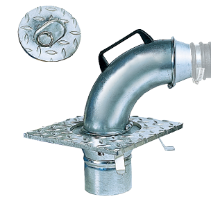 Floor exhaust extraction opening base, Ø150 mm (FL-150-BASE, CORAL)