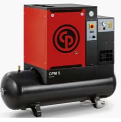 Screw air compressor with receiver CPBG 34 500, 10 bar, Chicago Pneumatic (4152030862, CHICAGO PNEUMATIC)