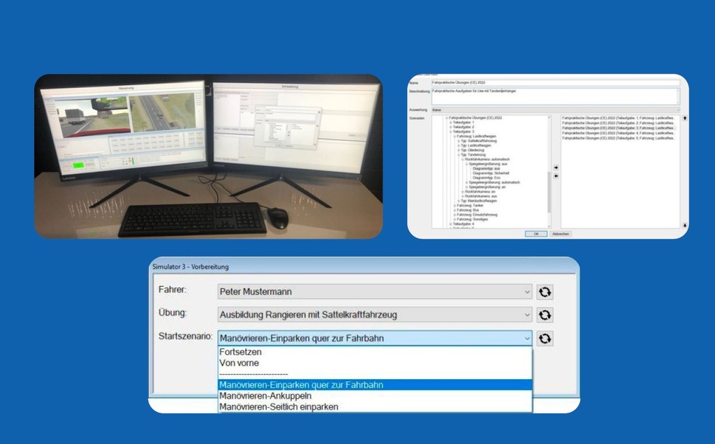 Instructor control desk with PC and software (ControlDesk, FOERST)