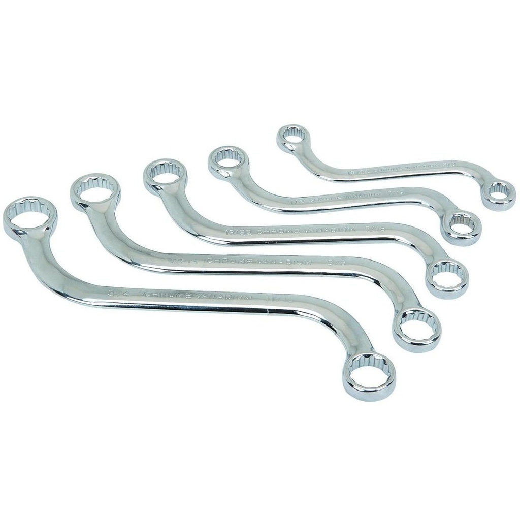 ⬡ Set of "S" type wrenches with ring ends 5 pcs. (CL400802)