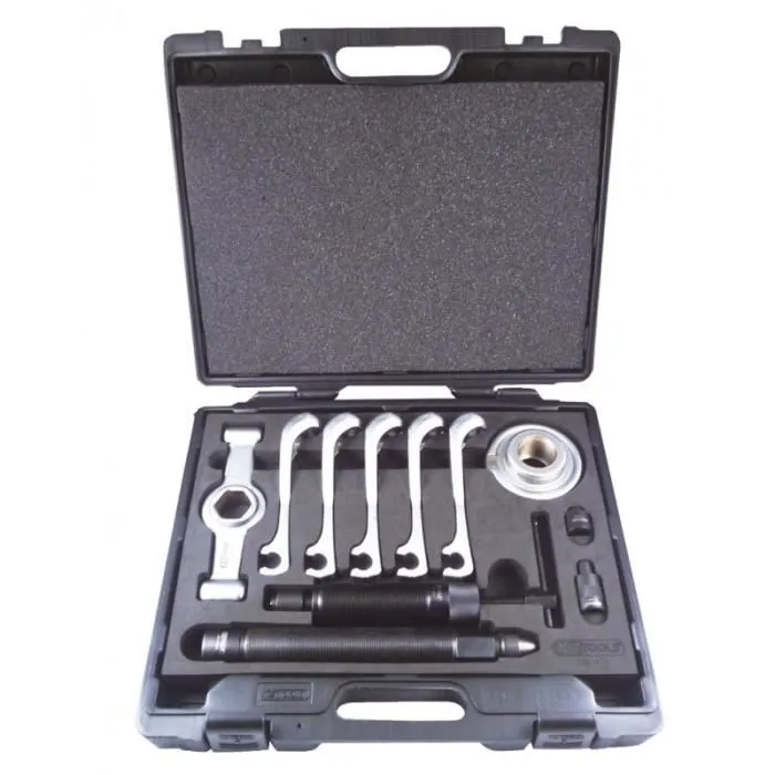 Universal hydraulic wheel bearing and drive shaft puller set (11 pcs.) (700.1400, KS TOOLS)