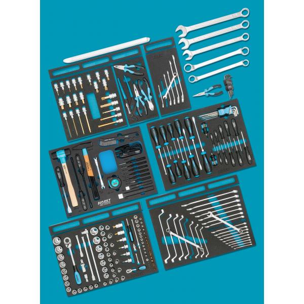 Standard tool assortment for AUDI, 214 pieces (0-2500-163/214, HAZET)