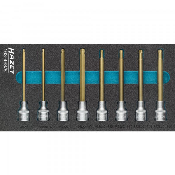 Screwdriver socket set - 1/2 inch (12.5 mm) square, hollow (163-468/8)